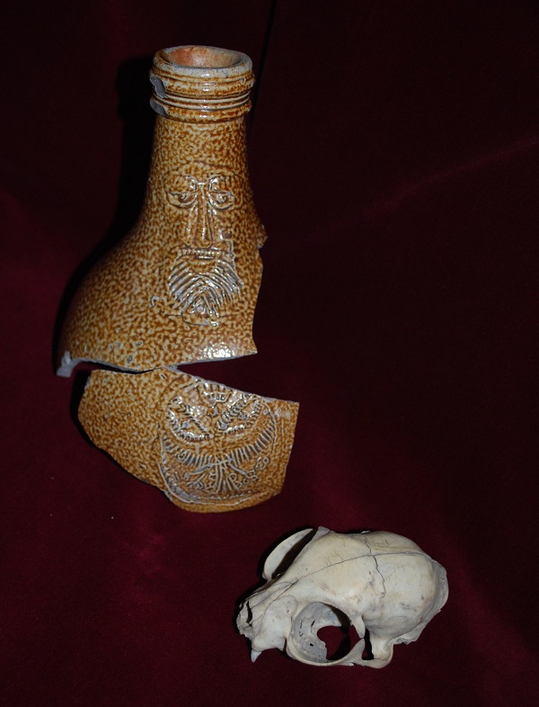 Photo of a Witch bottle dating from 1669